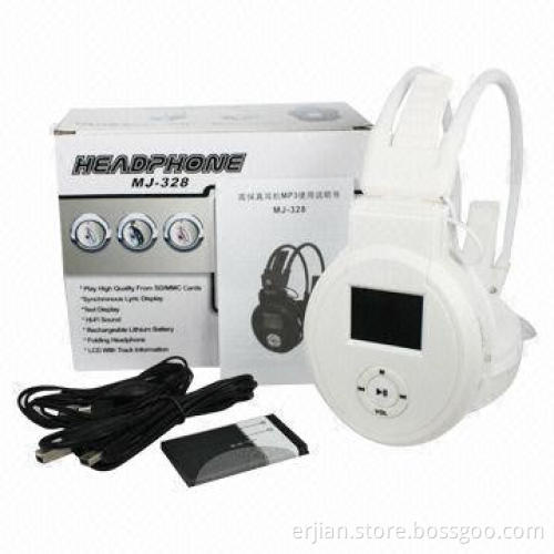 Wireless Headphones with Built-in FM Radio, MP3 Player